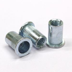 Nhà Máy Bán buôn thép carbon đinh tán Nut M3 M4 M5 M6 M8 M10 M12 mở đầu phẳng có khía ren chèn NUT - Product Image 2