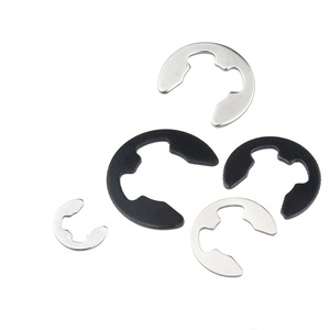 Anillo de Retención Tipo <span class=keywords><strong>E</strong></span> de Acero al Carbono al por Mayor, <span class=keywords><strong>Clip</strong></span> <span class=keywords><strong>E</strong></span> de 2-15 mm DIN 6799, Zinc Negro, Alta Resistencia, Anillo de Retención Interno/Externo para Eje DQ-16 - Product Image 1
