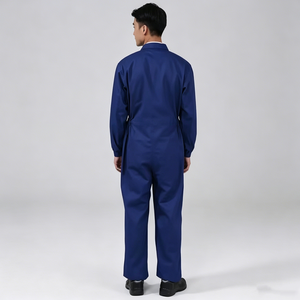 Overol <span class=keywords><strong>de</strong></span> <span class=keywords><strong>Trabajo</strong></span> Azul Marino Personalizado con Logotipo OEM Bordado, Uniforme <span class=keywords><strong>de</strong></span> <span class=keywords><strong>Trabajo</strong></span> Industrial <span class=keywords><strong>de</strong></span> Manga Larga para Servicio Automotriz/Trabajadores Industriales - Product Image 2