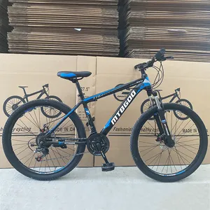 Vakantie Promotie Straatgebruik 26 Inch Voorraad Volwassenen Fiets Blauwe Kleur 21 Speed Mountainbike