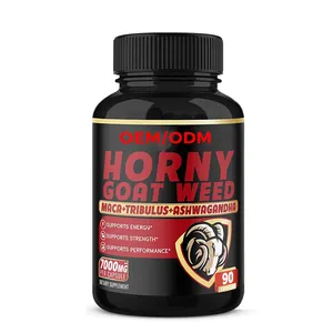 Horny แพะวัชพืชแคปซูลกับ Maca, Tribulus, ashwagandha อาหารเสริมสำหรับพลังงานสนับสนุนความแข็งแกร่ง