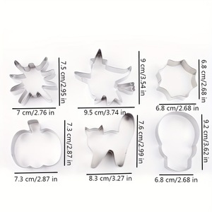 Esclusivo Set di 6 pezzi di <span class=keywords><strong>Halloween</strong></span> Set di taglierini per <span class=keywords><strong>biscotti</strong></span> di <span class=keywords><strong>Halloween</strong></span> strumenti fondente per il taglio di cottura esclusivi stampi per <span class=keywords><strong>biscotti</strong></span> di <span class=keywords><strong>Halloween</strong></span> - Product Image 3