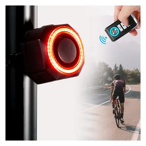 Waterproof IP65 Vehicle Security Alarm LED Bike Tail Light USB Rechargeable Rear Lamp Seatpost Mounted For Bicycle Tail Light