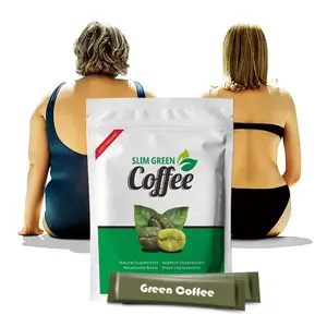 自有品牌平腹排毒绿色咖啡天然饮食美容生活减肥绿色咖啡