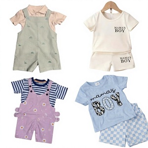 Profit King Stocklot Conjuntos de Ropa Infantil para Niños Pequeños, Trajes de Verano para Niño, Camiseta, Pantalones Cortos, Overoles, Modelo 2026.4 Otro País - Product Image 1