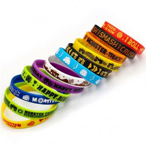 Bracelet en caoutchouc personnalisé avec impression de motif de voiture, silicone, Bigfoot, course, tout-terrain, pour événements festifs - Product Image 3