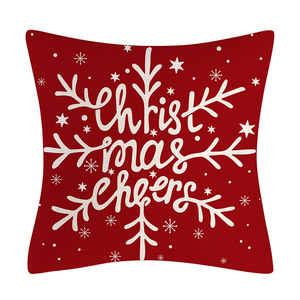 Christmas Latest Design Wholesale <strong>Customization</strong> Throw Red Color Pillowcase <strong>Polyester</strong> 18*18in Pillowcase <strong>Cushion</strong> Cover - Product Image 2
