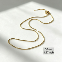 Collier pendentif carré en nacre avec accent CZ, chaîne serpent plaquée or 18 carats pour femme, vente en gros SEKIM JEWELRY N2C1097