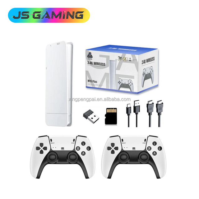 JSGAMING M15 TV Game Console Retro Classic Game Console 20000+ Game 4K HD Wireless Output Video Game Stick Station with Emulator
