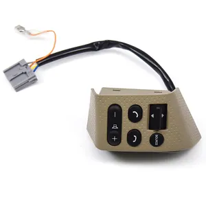 Il pulsante di controllo del volante è adatto per l'interruttore del telefono volume Nissan Tiida Livina Sylphy con filo, beige a sinistra