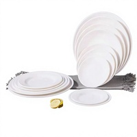 Platos de Melamina Blancos para Cena, Hechos a Medida, Irrompibles, Duraderos, Vajilla para Restaurantes y Servicios de Catering, Suministros de Comedor Comerciales
