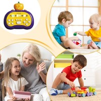 Mini Máquina de Ritmo Portátil de Plástico para Navidad y Halloween, Juego de Presión Rápida con Luces, Educativo