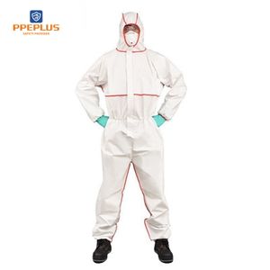 EPI <span class=keywords><strong>de</strong></span> <span class=keywords><strong>sécurité</strong></span> Couvre-vêtements à fermeture éclair frontale Agents biologiques pleine longueur Combinaisons Hazmat - Product Image 6