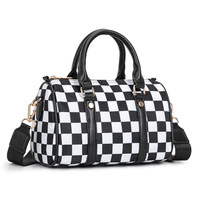 Sac à bandoulière 2026 Sport Checker imprimé, sac de poitrine, sac banane en nylon pour femme, sac messager seau pour femme