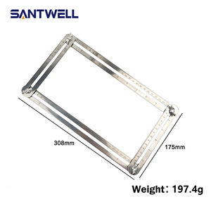 Règle pliante en acier inoxydable 250 mm, outil de mesure à 4 volets, règle pliante pour l'alignement et la mesure de la pose de carreaux - Product Image 3