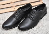 Chaussures noires en cuir véritable à enfiler pour hommes – Décontractées, habillées, coupe classique, légères, confortables, séchage rapide, pour le bureau et le quotidien