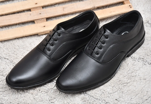 Chaussures noires en cuir véritable à enfiler pour hommes – Décontractées, habillées, coupe classique, légères, confortables, séchage rapide, pour le bureau et le quotidien - Product Image 4