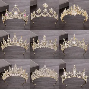 Accesorios para el cabello con diamantes de imitación, Tiara nupcial, corona para el cabello, joyería para el cabello de boda, corona de Tiara de cristal