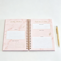 Cuaderno de Planificación sin Fecha con Certificación FSC, Encuadernado con Espiral, Diario de Viajero Promocional, Impresión de Logotipo Personalizado con Caja, Venta al Por Mayor