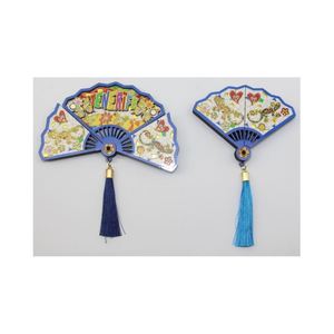 Imán de nevera personalizado con forma de abanico de MDF, diseño artístico, regalo de recuerdo, decoración del hogar, regalo empresarial. - Product Image 4