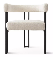 Chaise de salle à manger moderne de luxe Nordic Light Style design chaise de dossier d'hôtel artistique minimaliste pour réunions maison chambre