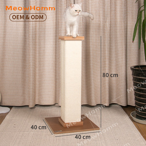 Penjualan terlaris kucing besar tiang cakar kucing tinggi tinggi karpet serat rami terbuat dari kayu Sisal dasar pohon kucing penggaruk - Product Image 2
