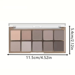 Paleta de Sombras de Ojos de 10 Colores: Rosa, Marrón, Negro Ahumado, Mate, para Contorno Facial, <span class=keywords><strong>Dorado</strong></span>, Gris, Marrón Tierra - Product Image 5