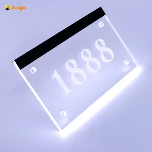 Beleuchtete Raum nummern Hotel Tür schild LED Acryl Tür schild