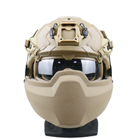 Casque tactique léger à protection intégrale FAST avec masque et lunettes IIIA – Équipement de protection pour l'entraînement en extérieur