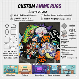 High Quality Custom Tufted Cut Pile Anime <strong>Rugs</strong> Large PET Friendly Non-Slip <strong>Washable</strong> Floor Mat for Living Room Bedroom in Bulk - Product Image 4