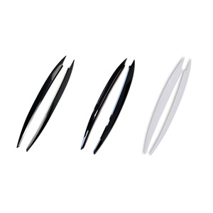 Universal Headlight Eyebrow <b>Sticker</b> For Volkswagen Golf 7 7.5 2013 2019 <b>Piano</b> Black White Carbon Fiber ABS Adhesive Decal - Product Image 3
