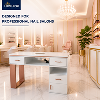 Table de manucure de haute qualité, écologique et durable, pour salon de beauté, avec tiroir de rangement et aspirateur, fabriquée en Europe