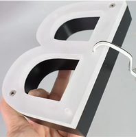 Publicité extérieure 3D personnalisé LED illuminé acrylique Halo rétro-éclairé Enseigne de canal pour vitrine et voiture