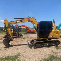 Excavatrice Sany Sy75c 2023 d'occasion de haute qualité et à prix abordable, 7,5 tonnes, avec moteur, pompe et boîte de vitesses, faible nombre d'heures de travail, à vendre pour l'exportation