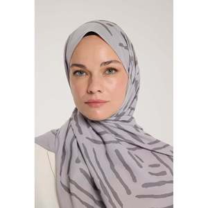 Chal Pure Tone - Patrón en V - Gris Suave - Gris - Patrón en V - Gris Suave - Gris - Product Image 4