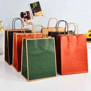 Bolsas de Compra Reutilizables Ecológicas al por Mayor, Empaquetado de Papel de Lujo Personalizado, Impresión en Papel Kraft con Asa de Cordón, Impresión Flexográfica - Product Image 2