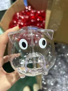 กล่องออมสินพลาสติกใสรูปหมู สีตามสั่ง ได้รับการรับรองมาตรฐาน EN71 - Product Image 5