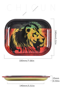 Bandeja rodante de metal de 7*5.5 pulgadas con logo personalizado para tiendas de vapeo, dispensarios y cultivadores - Product Image 5