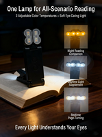 Lampe de lecture LED miniature portable pour bureau, avec clip pliable pour enfants, 200 mAh, rechargeable par USB C