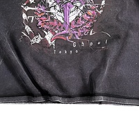 T-shirt oversize pour homme en coton épais délavé à l'acide, noir, style grunge, manches courtes, streetwear