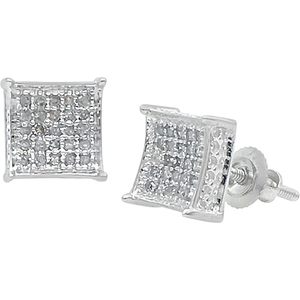 Pendientes de Diamantes Jewelspaark, 0.15 Ct, Oro Blanco de 10K, Corte Brillante Redondo de 6mm, para Uso Diario de Mujeres - Product Image 2