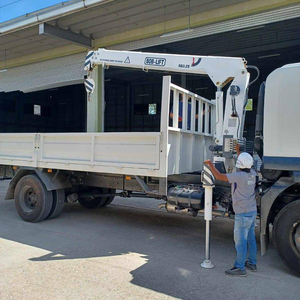Hidráulico Mini 3 Ton Grua <span class=keywords><strong>Canastilla</strong></span> Brazo plegable recto Camión Montado Grúa Elevadora Fabricantes - Product Image 1