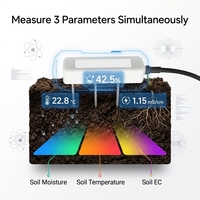 Capteur robuste SDI-12 avancé d'humidité, de température et de conductivité électrique du sol avec système WIFI pour l'irrigation agricole et la mesure de la laine de roche et du coco
