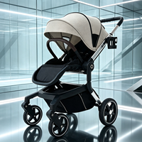 Poussette pliable en alliage d'aluminium Land Leopard pour bébés de 0 à 3 ans, capacité de charge de 20 kg, personnalisation OEM