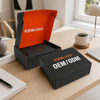 Boîte en carton ondulé écologique avec logo personnalisé, boîte d'emballage de luxe pliable pour l'expédition par courrier aérien, pour cadeau express