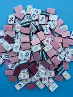 Nouvelles Tuiles de Mahjong Américain Populaires de 160 Pièces avec 3 Couches de Finition Rouge, Jeu de Société Pliable et Portable de 36 mm, Stock Original