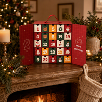 Boîte de calendrier de l'avent de Noël de luxe personnalisée avec 24 tiroirs pour emballage cosmétique, boîte cadeau vide pour compte à rebours, vente en gros