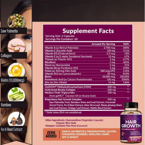 LUVVITA Suplemen Kecantikan Ekstrak Herbal Grosir Biotin Kapsul Penumbuh Rambut Dewasa Perawatan Kesehatan - Product Image 2