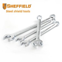 Clé dynamométrique métrique à double extrémité en acier allié au chrome-vanadium, finition miroir, épaissie et allongée, de la marque Steel Shield Tools