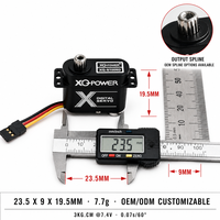 Mini Servo UAV XQ-S1009D 9g, Micro Servo Numérique Sans Noyau, Étanche, Boîtier d'Engrenages en Aluminium, 7.4V, pour Avion RC
